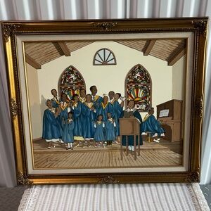 Art H HARGROVE GICLEE Framed Reverend Washington's Choir Large framed Wall Art